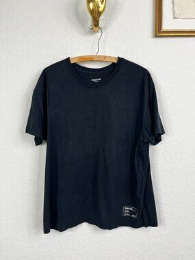 Entireworld Organic Cotton Jersey Short Sleeve T Shirt Black
